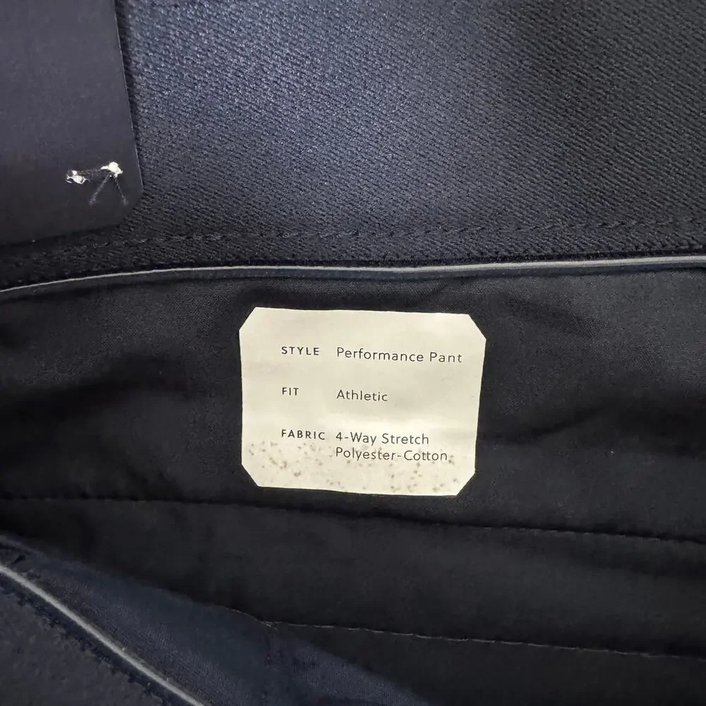 J.Crew Performance 1040 Athletic Tapered-Fit Tech Pants Mens 36x34 Black Stretch